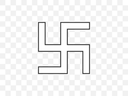 Vector illustration, flat design. Buddha  swastika iconのイラスト素材