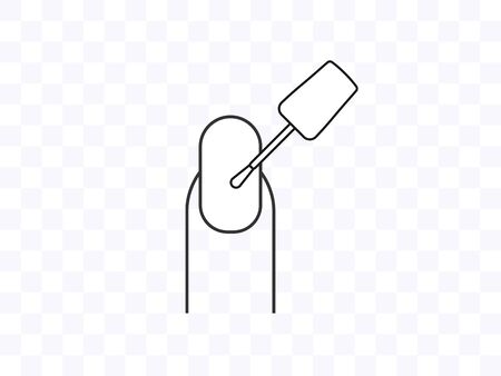 Finger nail polish icon. Vector illustration, flat design.のイラスト素材