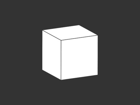 Vector illustration, flat design. Box cube iconのイラスト素材
