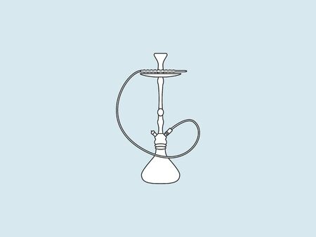 Hookah, smoking, tobacco icon. Vector illustration, flat design.