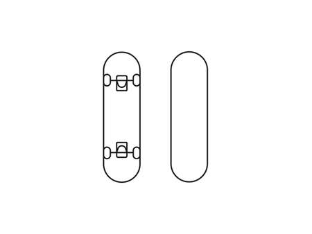 Vector illustration, flat design. Board skateboard iconのイラスト素材