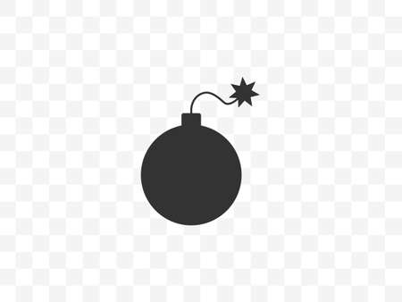 Vector illustration, flat design. Bomb firework iconのイラスト素材