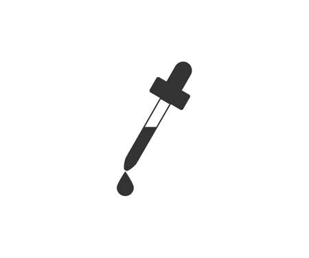 Vector illustration, flat design. Dropper pipette iconのイラスト素材