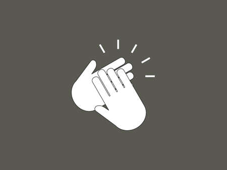 Applause, clap hands, ovation icon. Vector illustration, flat design.