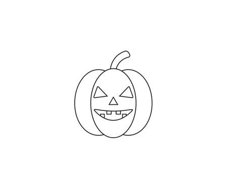 Halloween, horror, pumpkin icon Vector illustration flatのイラスト素材
