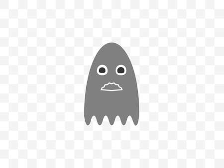 Vector illustration, flat design. Halloween horror ghost iconのイラスト素材