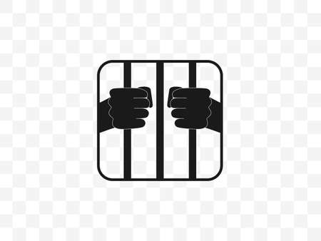 Jail, prison icon Vector illustration, flat design.のイラスト素材