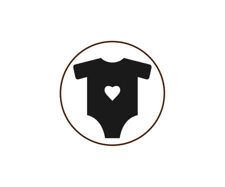 Vector illustration, flat design. Baby clothes iconのイラスト素材