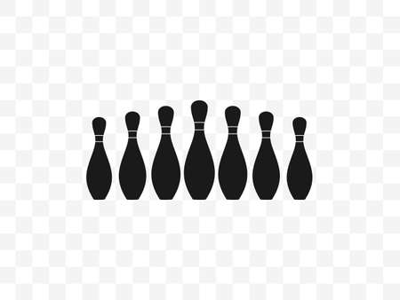 Vector illustration, flat design. Bowling game strike iconのイラスト素材