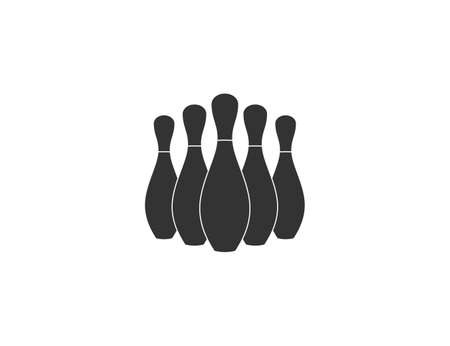 Vector illustration, flat design. Bowling game strike iconのイラスト素材