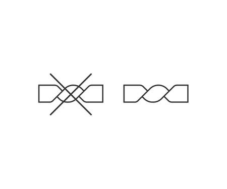 Vector illustration, flat design. Do not wring, squeeze, dry wring iconのイラスト素材