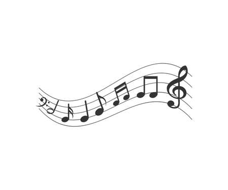 Audio, music note, notes icon Vector illustration flatのイラスト素材