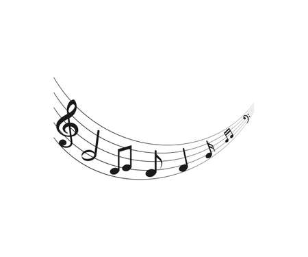 Audio, music note, notes icon Vector illustration flatのイラスト素材