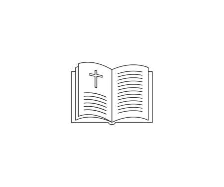 Bible, book cross icon Vectorのイラスト素材