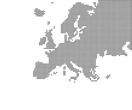country dotted map illustration.のイラスト素材