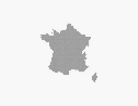 France, country, dotted map on white background. Vector illustration.のイラスト素材