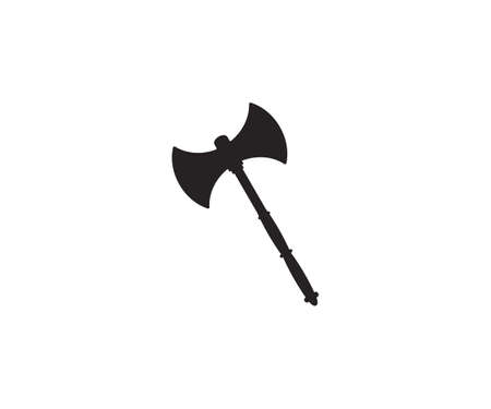 Axe, tool, fantasy, game icon. Vector illustration, flat design.のイラスト素材