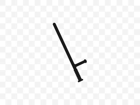 Police baton icon vector flatのイラスト素材