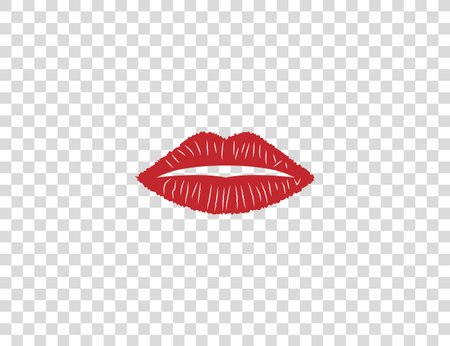 Vector illustration, flat Human lips, senses iconのイラスト素材