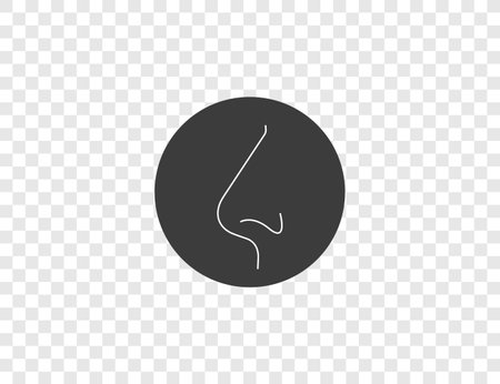 Body, nose, smell icon. Vector illustration, flat.のイラスト素材
