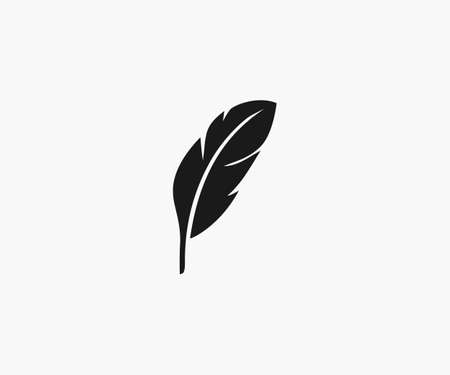 Feather icon on. Vector illustration.のイラスト素材