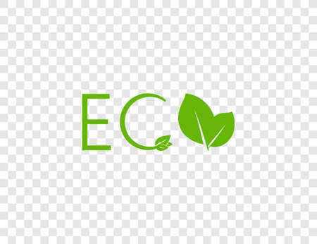 Vector illustration. Green leaf Eco iconのイラスト素材