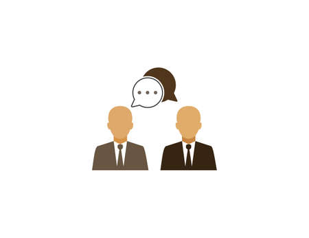 People talking icon on white background. Vector illustration.のイラスト素材