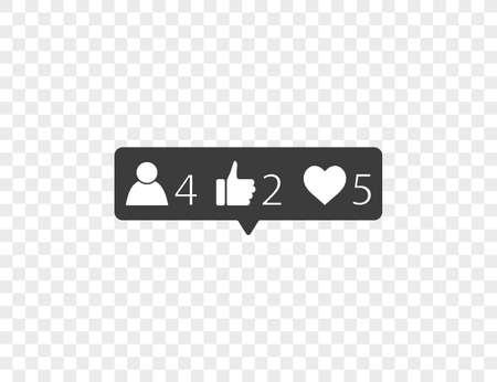 Vector illustration. Like follow comment iconのイラスト素材