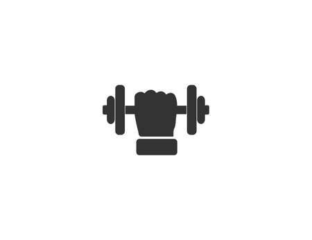 Dumbbell, dumbbells barbel in handicon. Vector illustration.のイラスト素材