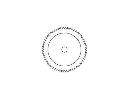 Saw blade, circular blade icon. Vector illustration. flat design.のイラスト素材