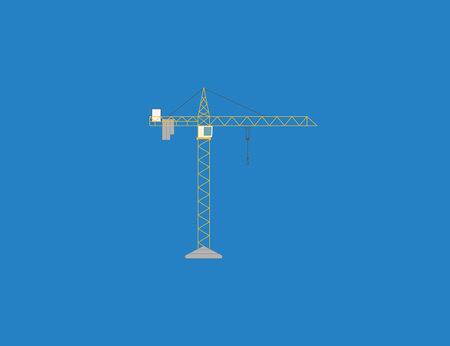 Vector illustration. Cargo crane, construction tower crane iconのイラスト素材