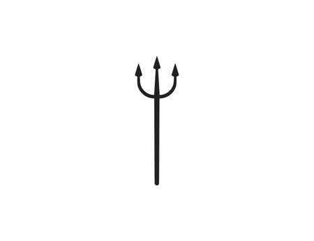 Hell, instrument, trident icon on white background. Vector illustration.のイラスト素材