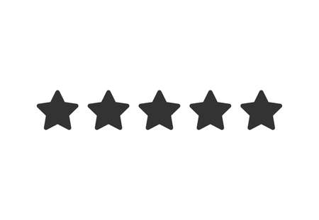 Vector illustration. flat design. Evaluation rating stars iconのイラスト素材