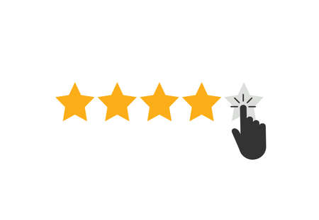 Click, rating stars icon Vector illustrationのイラスト素材