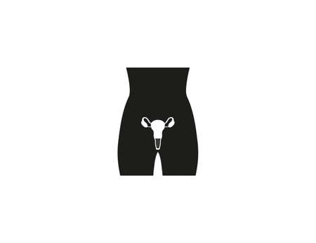 Vector illustration. Flat design. Body uterus womb iconのイラスト素材