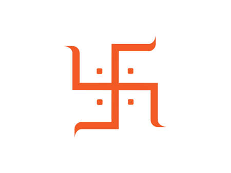 Buddha, swastika icon. Vector illustration, flat design.のイラスト素材