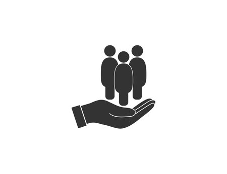 Vector illustration. Flat design. Human resources manager iconのイラスト素材