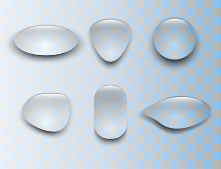 Water bubbles, rain drop set. Vector illustration.のイラスト素材