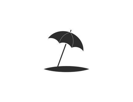 Beach, umbrella, protection icon. Vector illustration.のイラスト素材