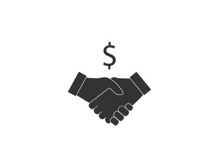 Vector illustration. Savings hand sponsor iconのイラスト素材