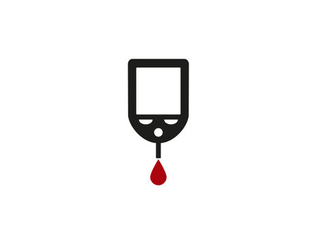 Blood, sugar, glucometer icon. Vector illustration.のイラスト素材