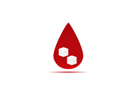 Blood, sugar, drop icon. Vector illustration.のイラスト素材