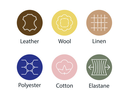 Set of fabric types icon. Vector illustration.のイラスト素材