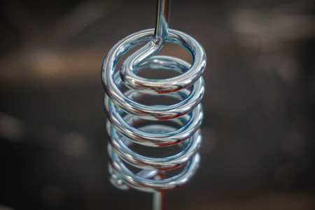 Silver color metal spiral