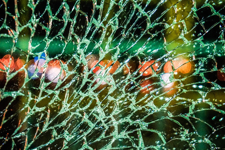 Small cracks of broken window