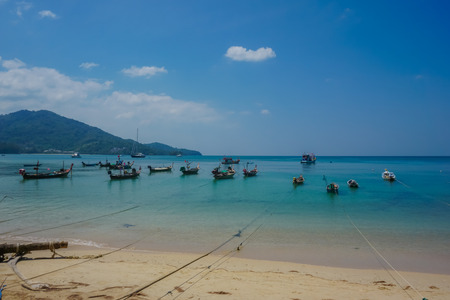 Boats on the coast of Phuket. Thailandの写真素材
