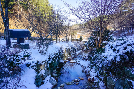 Winter in the village of South Koreaの写真素材