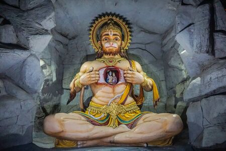 The Big Statue of Hanuman in Rishikeshの写真素材