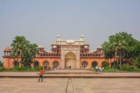 Agra, India - October 29, 2017: Tomb of Akbar the Greatのeditorial素材
