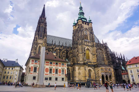Prague, Czech Republic - July 28, 2018: Rotunda of St. Vitusのeditorial素材